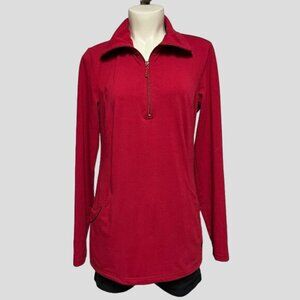 Roots Active Red 1/4 Zip Pullover Jacket